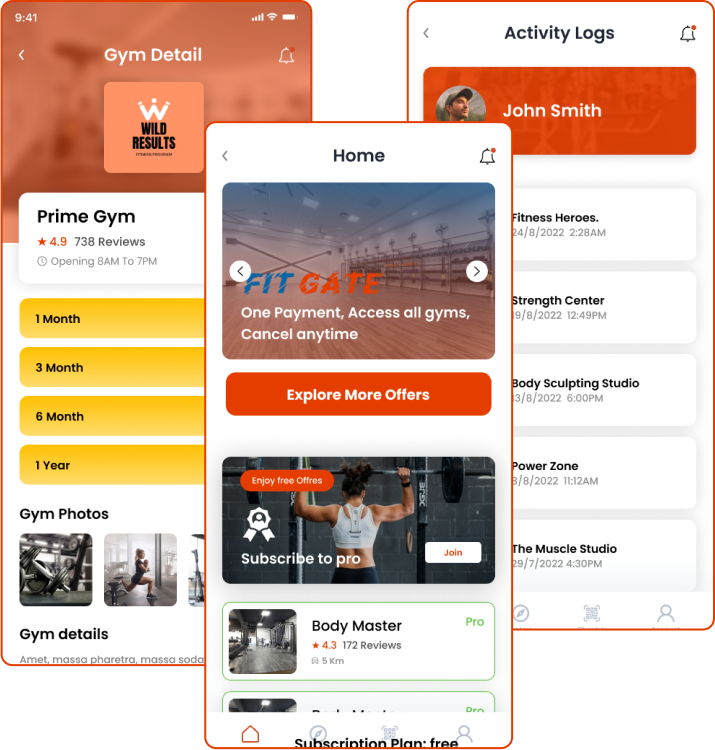 Fitgate App Screenshot