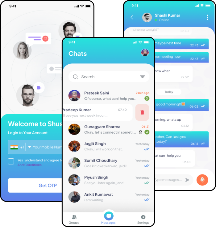 Social Chat App Screenshot